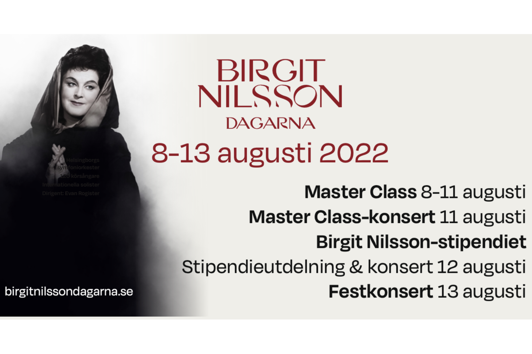 Du visar för närvarande Birgit Nilsson-dagarna 8-13 augusti